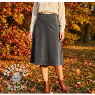 Tissu velours cotelé fin grey