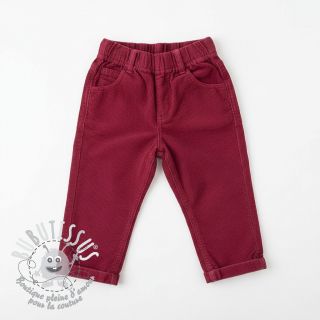 Tissu velours cotelé fin dark cerise