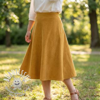 Tissu velours cotelé fin hazel