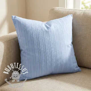 Tissu coton VOILE LUREX Stripes light blue