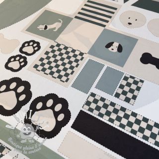 Tissu coton Dog PANEL digital print