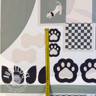 Tissu coton Dog PANEL digital print