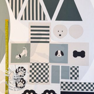 Tissu coton Dog PANEL digital print