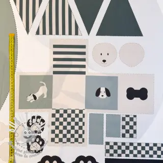 Tissu coton Dog PANEL digital print
