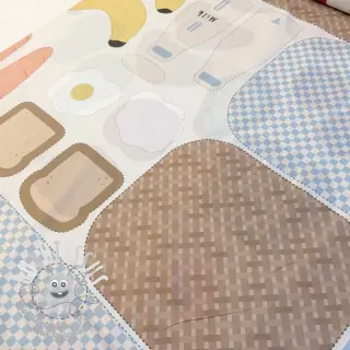 Tissu coton Farmers market PANEL digital print