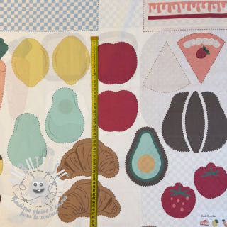 Tissu coton Farmers market PANEL digital print