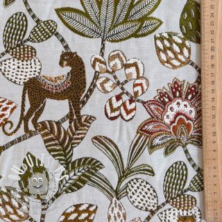 Tissu déco jacquard Soliman allover blanc