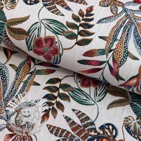 Tissu déco jacquard Neroli allover blanc