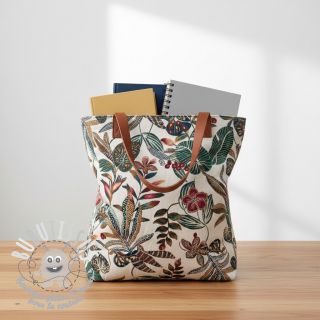 Tissu déco jacquard Neroli allover blanc