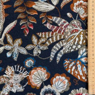 Tissu déco jacquard Neroli allover nuit