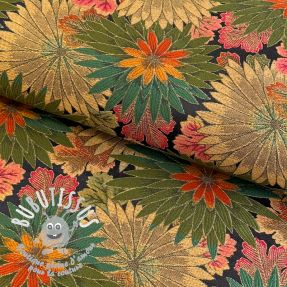 Tissu déco jacquard Matcha allover kaki