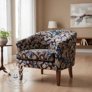 Tissu déco jacquard Neroli allover nuit