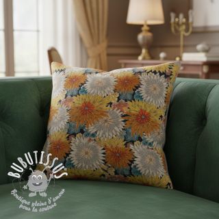 Tissu déco jacquard Matcha allover peanut