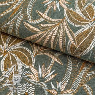 Tissu déco jacquard Moranto allover kaki