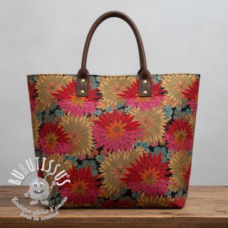 Tissu déco jacquard Matcha allover rouge