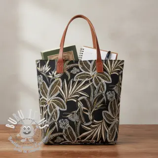 Tissu déco jacquard Moranto allover noir