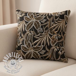 Tissu déco jacquard Moranto allover noir