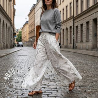 Tissu coton EMBROIDERY Loom En Light off white