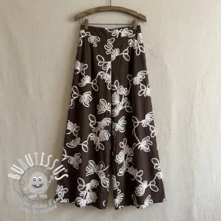 Tissu coton EMBROIDERY Loom En Light brown