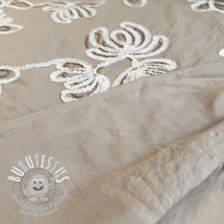 Tissu coton EMBROIDERY Loom En Light natural