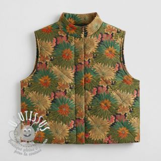 Tissu déco jacquard Matcha allover kaki