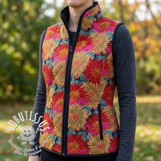 Tissu déco jacquard Matcha allover rouge