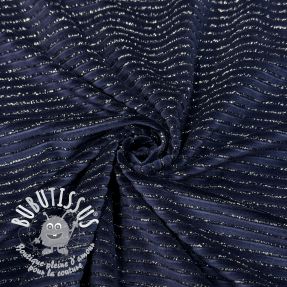  Velours  VELVET LUREX Stripe marine
