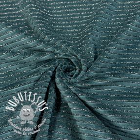  Velours  VELVET LUREX Stripe forest green