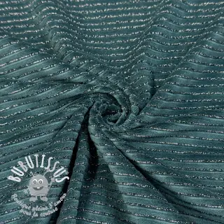  Velours  VELVET LUREX Stripe forest green