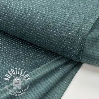  Velours  VELVET LUREX Stripe forest green