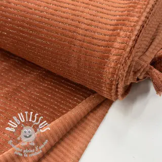  Velours  VELVET LUREX Stripe brick