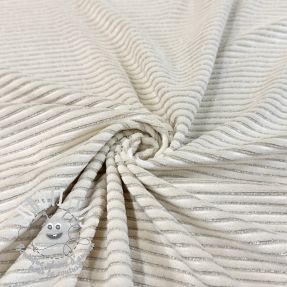  Velours  VELVET LUREX Stripe off white