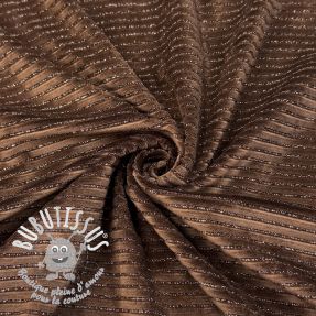  Velours  VELVET LUREX Stripe dark brown