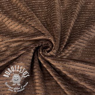  Velours  VELVET LUREX Stripe dark brown