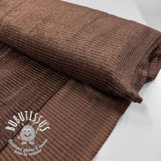  Velours  VELVET LUREX Stripe dark brown