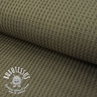 Tissu tricot WAFFLE BIG KNIT khaki