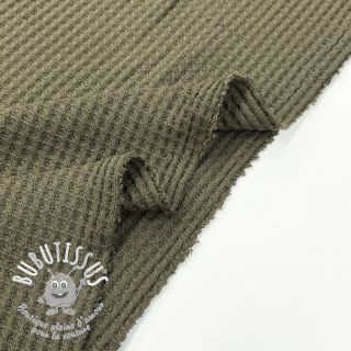 Tissu tricot WAFFLE BIG KNIT khaki