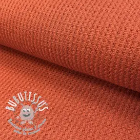 Tissu tricot WAFFLE BIG KNIT rust