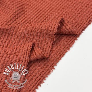 Tissu tricot WAFFLE BIG KNIT rust