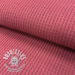 Tissu tricot WAFFLE BIG KNIT dark salmon
