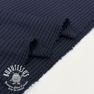 Tissu tricot WAFFLE BIG KNIT navy
