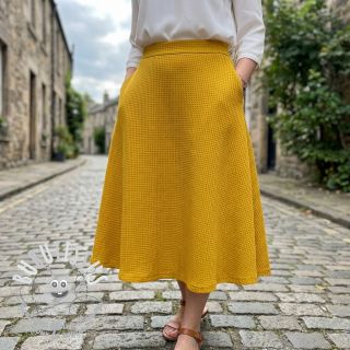 Tissu tricot WAFFLE BIG KNIT ochre