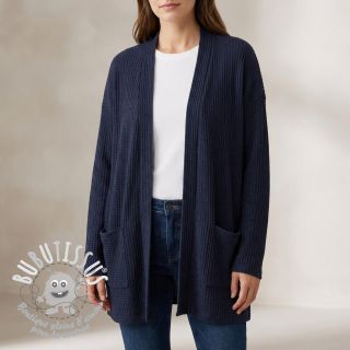 Tissu tricot WAFFLE BIG KNIT navy