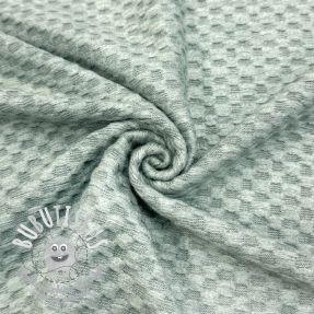 Tissu maille tricot Angora honey ocean green