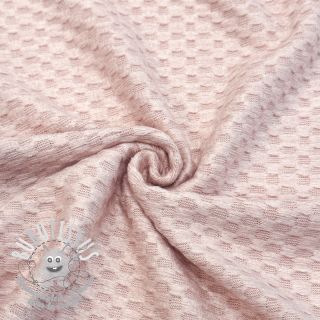 Tissu maille tricot Angora honey baby pink