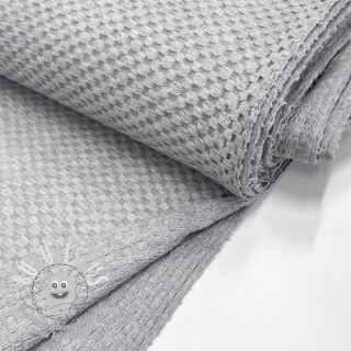 Tissu maille tricot Angora honey light grey