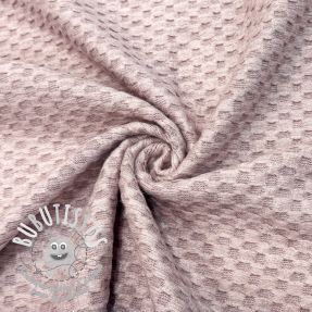 Tissu maille tricot Angora honey rose