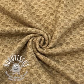 Tissu maille tricot Angora honey beige