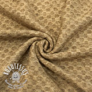 Tissu maille tricot Angora honey beige