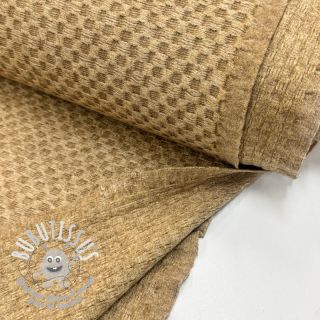 Tissu maille tricot Angora honey beige